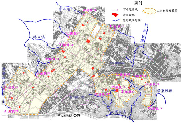 本區雨水下水道系統排放口