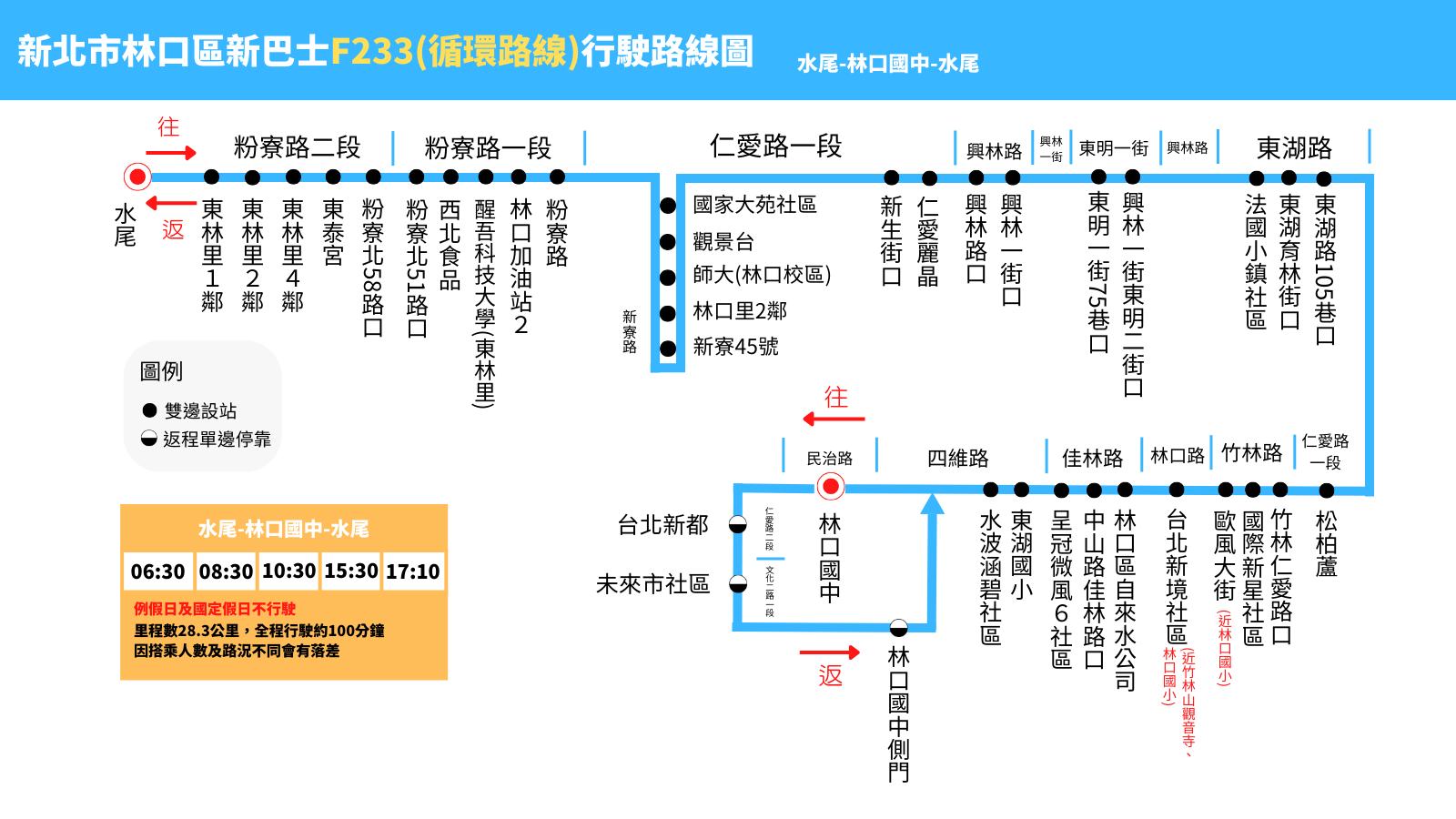 F233行駛路線圖